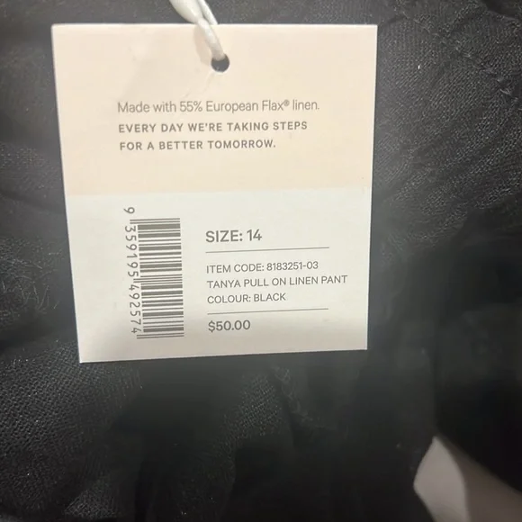 Supré black linen pants - Picture 4 of 5